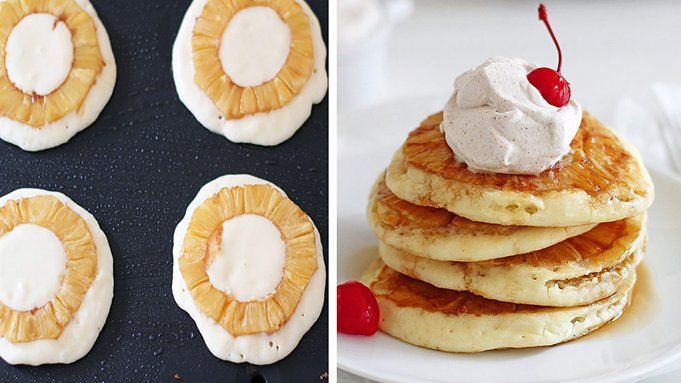Gluten-Free Pineapple Upside-Down Pancakes