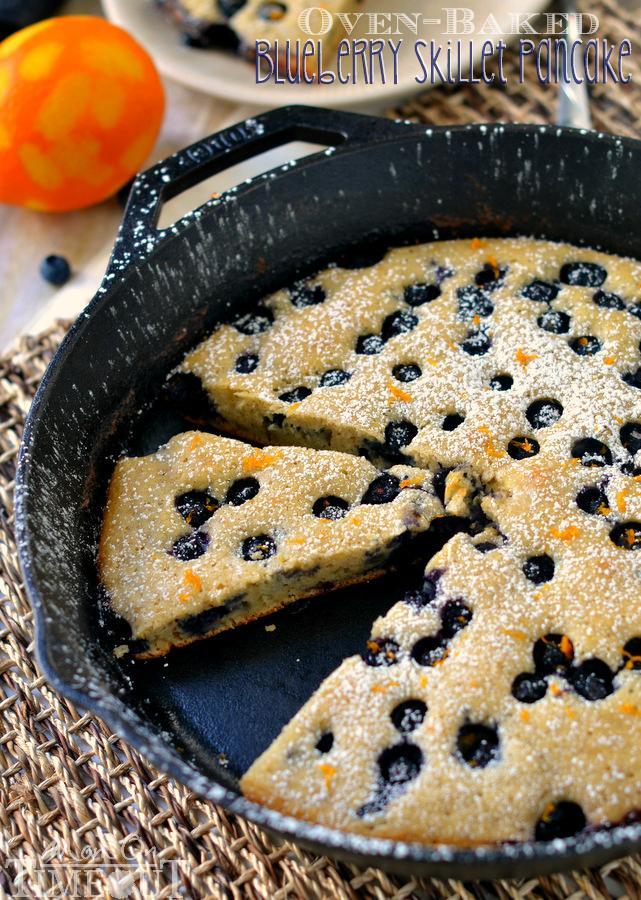 Oven-Baked Blueberry Skillet Pancake