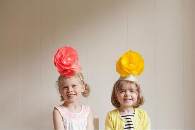 Giant Paper Flower Party Hats