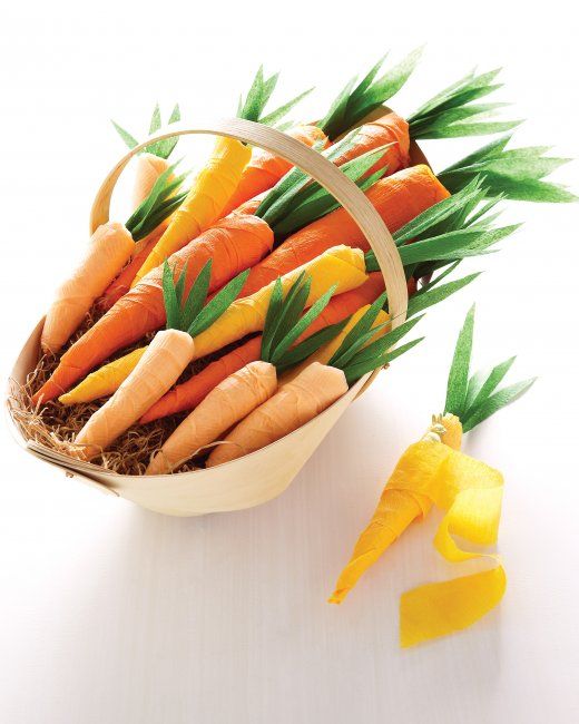 Crepe Paper Carrots