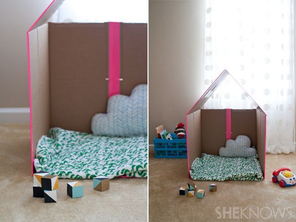 Collapsible Cardboard Playhouse