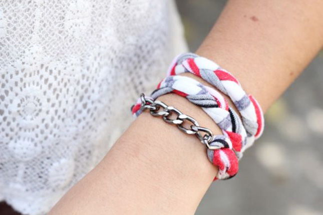 Recycled Shirt Bracelet