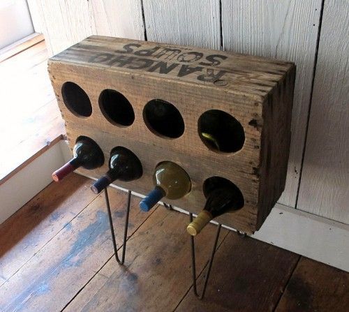 Crate Rustic Wine Rack