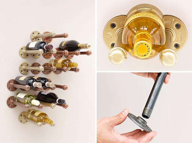 Plumbing Pipe Wine Rack