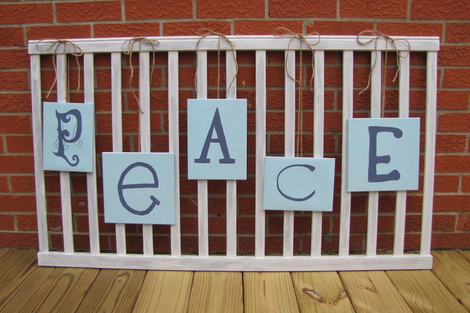 Crib Rail to Wall Decor