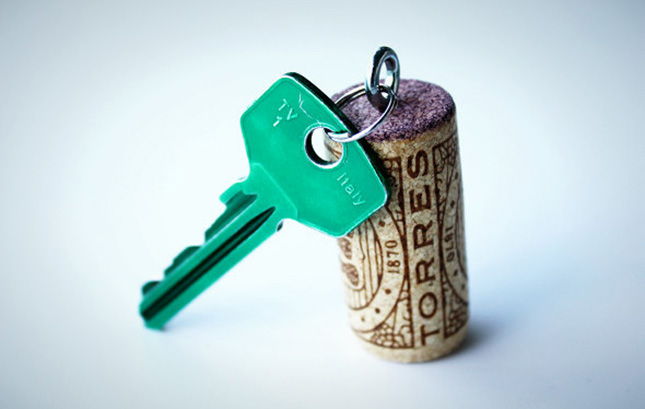 Cork Keychain