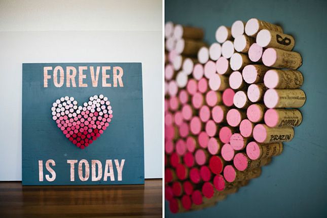 Ombre Cork Heart