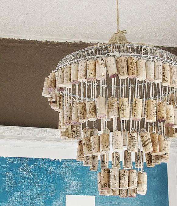 Wine Cork Chandelier