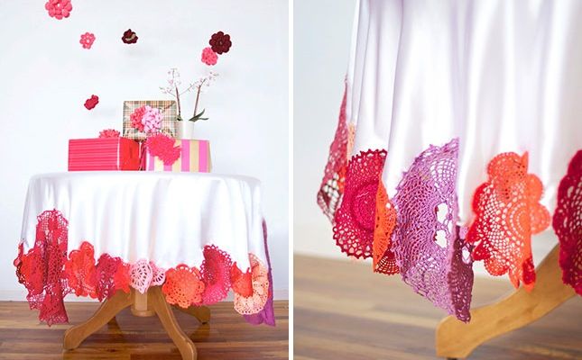 Colorful Doily Tablecloth