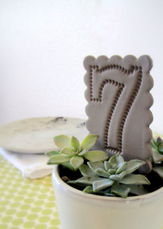 Clay Table Numbers and Flags