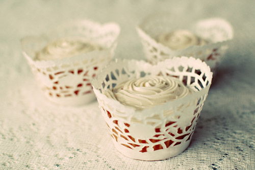 Cupcakes in Doilies