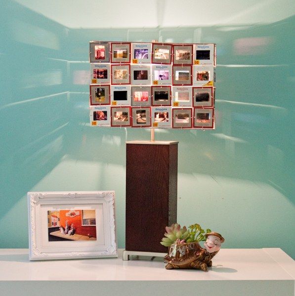 Upcycled Vintage Slide Lampshade