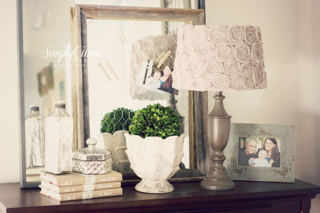 Shabby Chic Rosette Lamp Shade