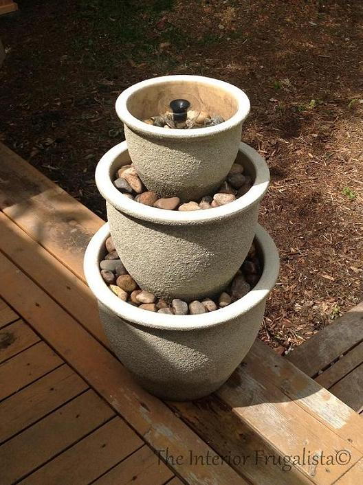 Plant Pots Water Fountain