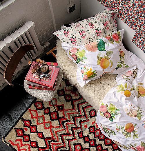 Iron-Transfer Floral Duvet Cover