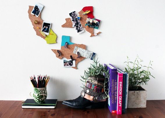 State-Shaped Cork Memo Boards