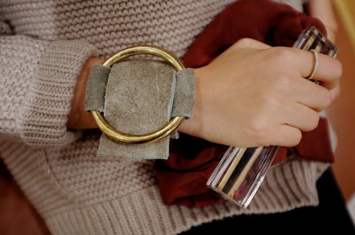 Suede and Brass Cuff
