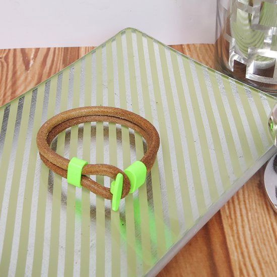 Neon Leather Bracelet