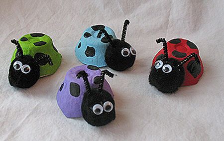 Egg Carton Ladybugs