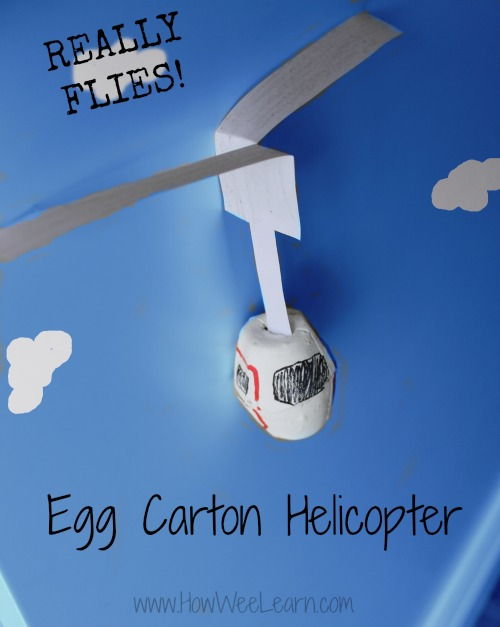 FLYING Egg Carton Helicopter