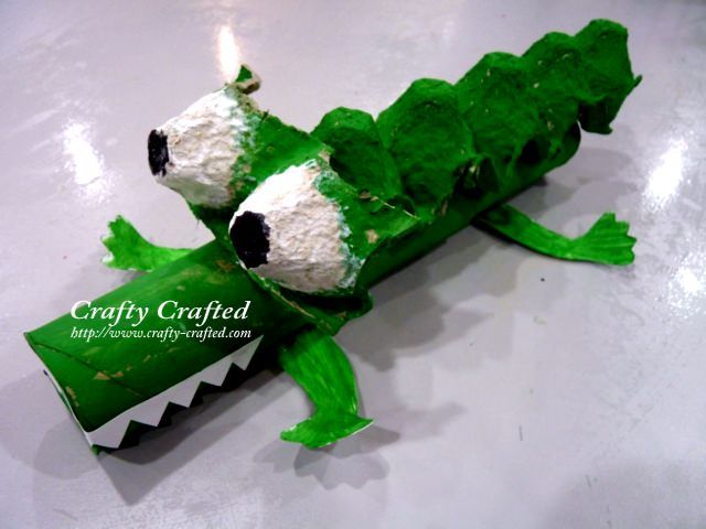 Toilet Paper Roll Egg Carton Alligator