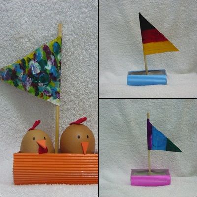 Egg Carton Sail Boat