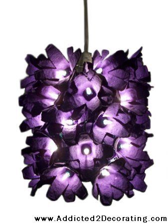 Egg Carton Flower Pendant Light