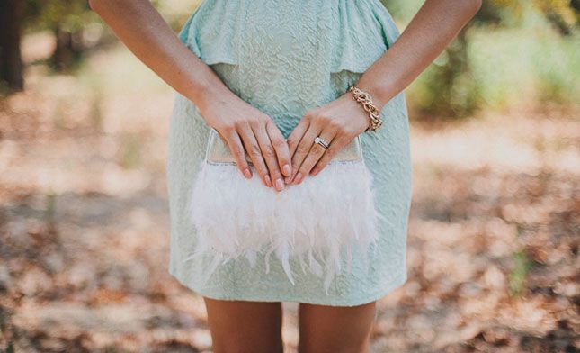 Feather Clutch