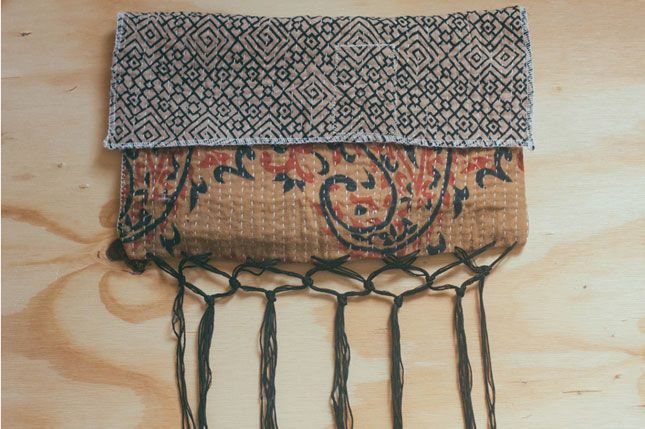 Macramé Fringe Clutch