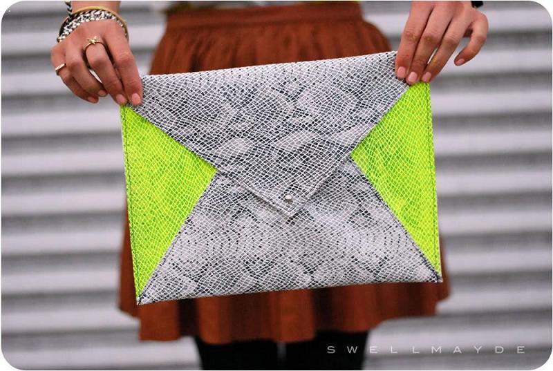 Neon Envelope Clutch/iPad Case