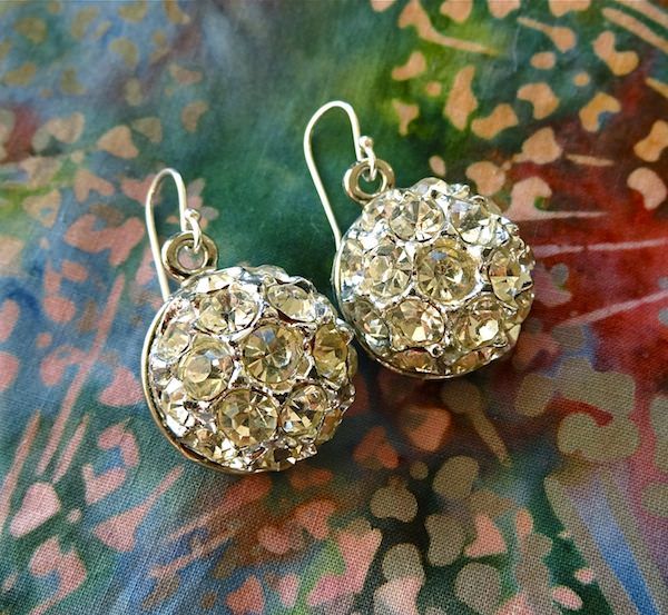 Vintage Button Earrings