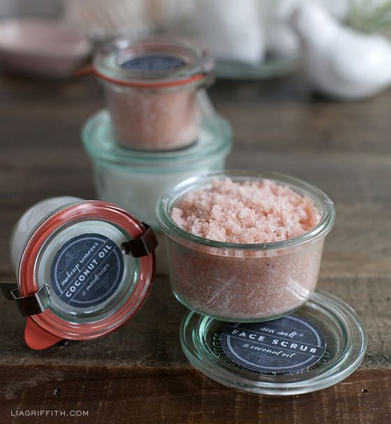 Sea Salt Face Scrub and Coconut Oil Makeup Remover