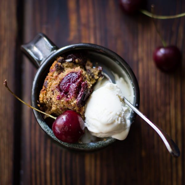 Chocolate Cherry Skillet Blondie + Vanilla Bourbon Frozen Yogurt