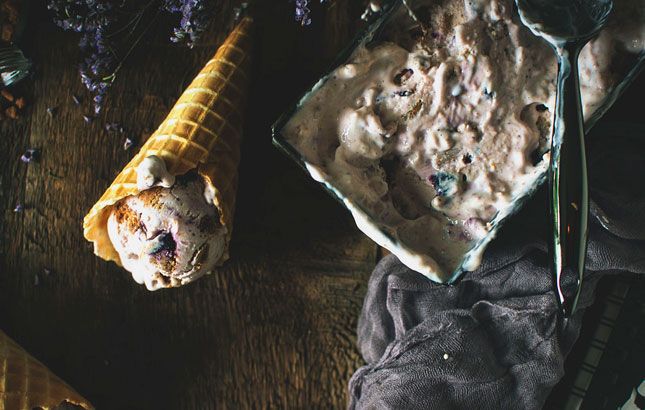 Roasted Blueberry Graham Cracker Crumble