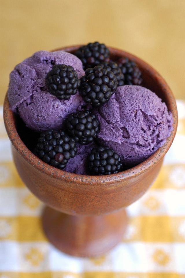 Creamy Blackberry Frozen Yogurt