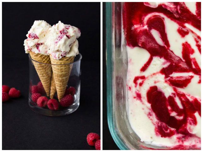 White Chocolate Raspberry Greek Frozen Yogurt