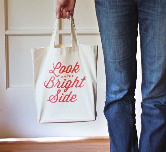 Iron-on Typographic Tote Bag