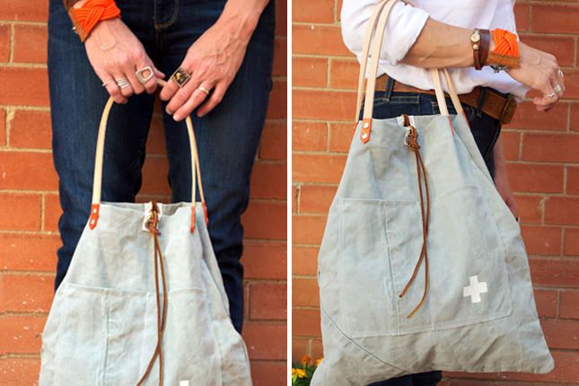 Waxed Cotton Tote