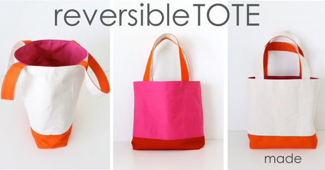 Reversible, Lined, Color-Blocked Tote
