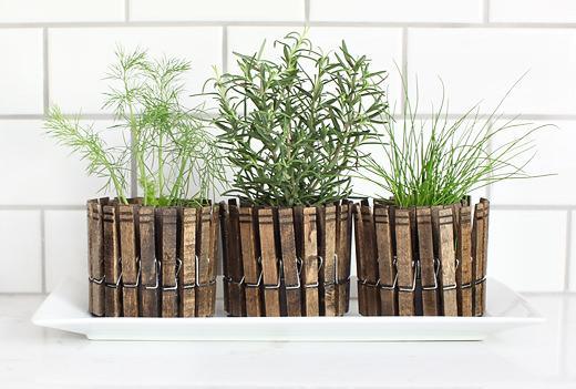 Clothespin Planters