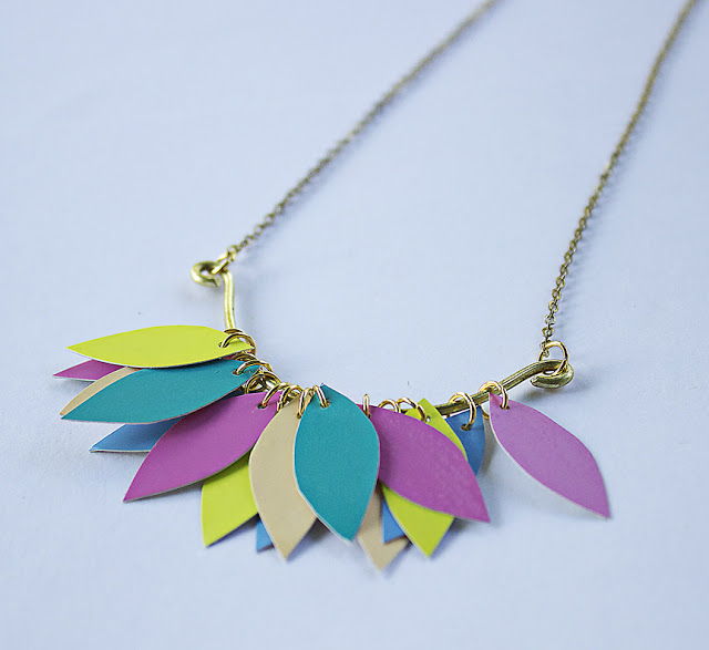 Anthro Plucked Petals Necklace