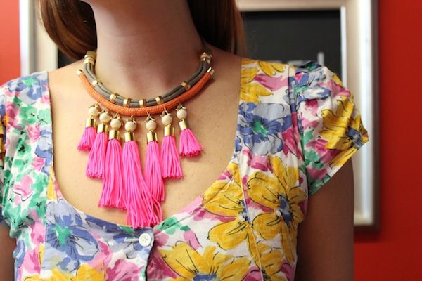 Neon Tassle Necklace