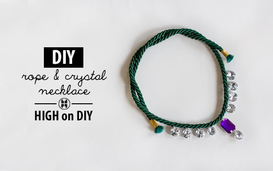 Rope and Crystal Necklace