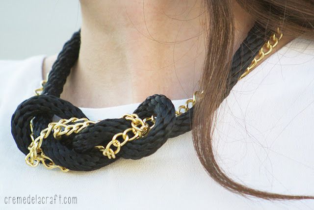 Nautical Rope & Chain Knot Necklace