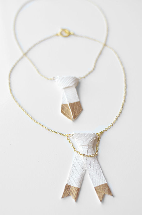 Gold and Leather Bolo Necklace