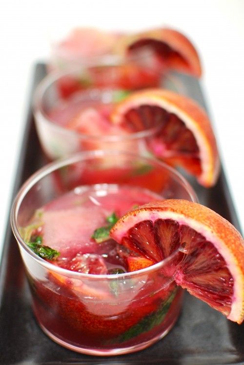 Blood Orange Mojitos