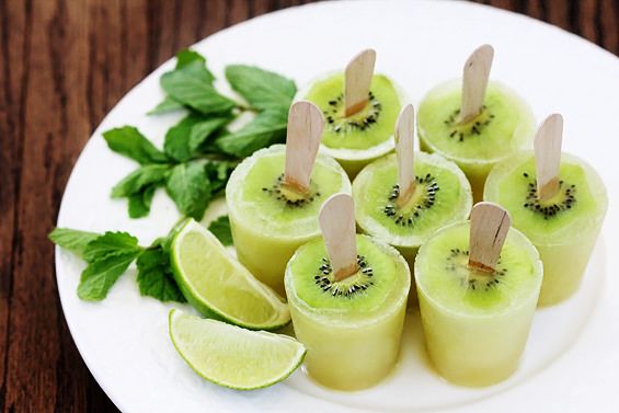 Kiwi Mojito Popsicles