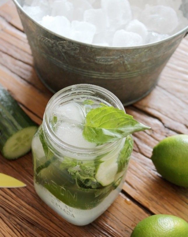 Refreshing Basil Cucumber Mojito