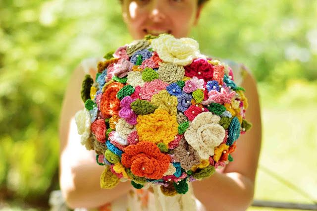Crocheted Flower Bouquet