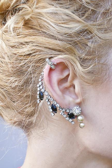 Tiny Rhinestone Ear Cuff